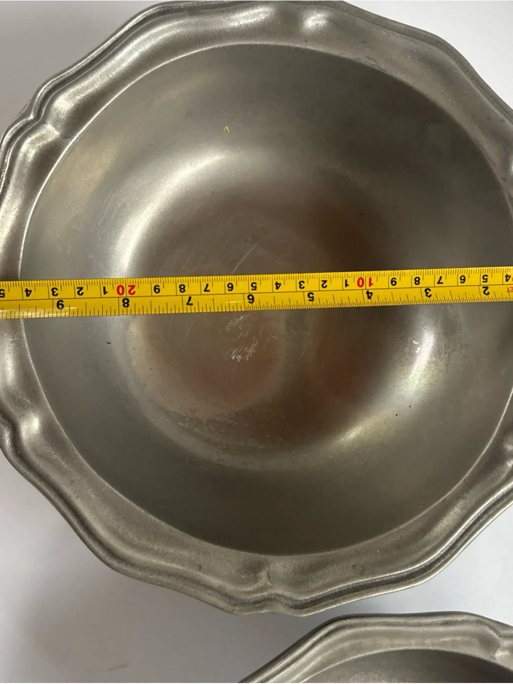 Set Wilton Columbia Mount Joy PA  Pewter Scalloped Edge Casserole Dish Lid Bowl